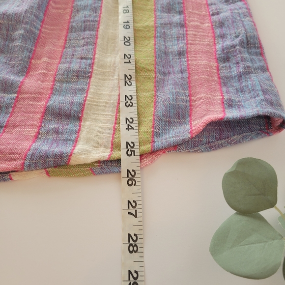 Anthropologie Krisha sleeveless striped multicolor top women's size Large petite - Picture 10 of 12